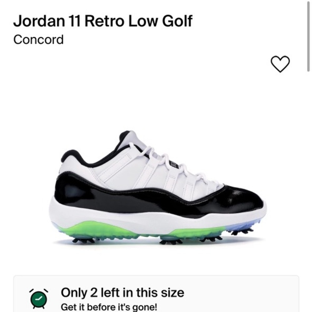 Jordan 11 low GOLF! Size 10, Box is not included.